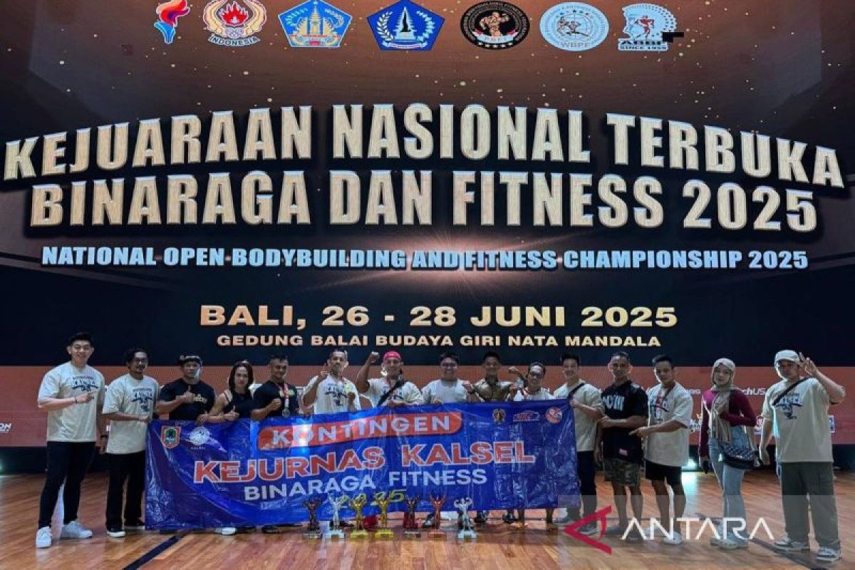 Kalsel juara umum Kejurnas Binaraga 2025 di Bali
