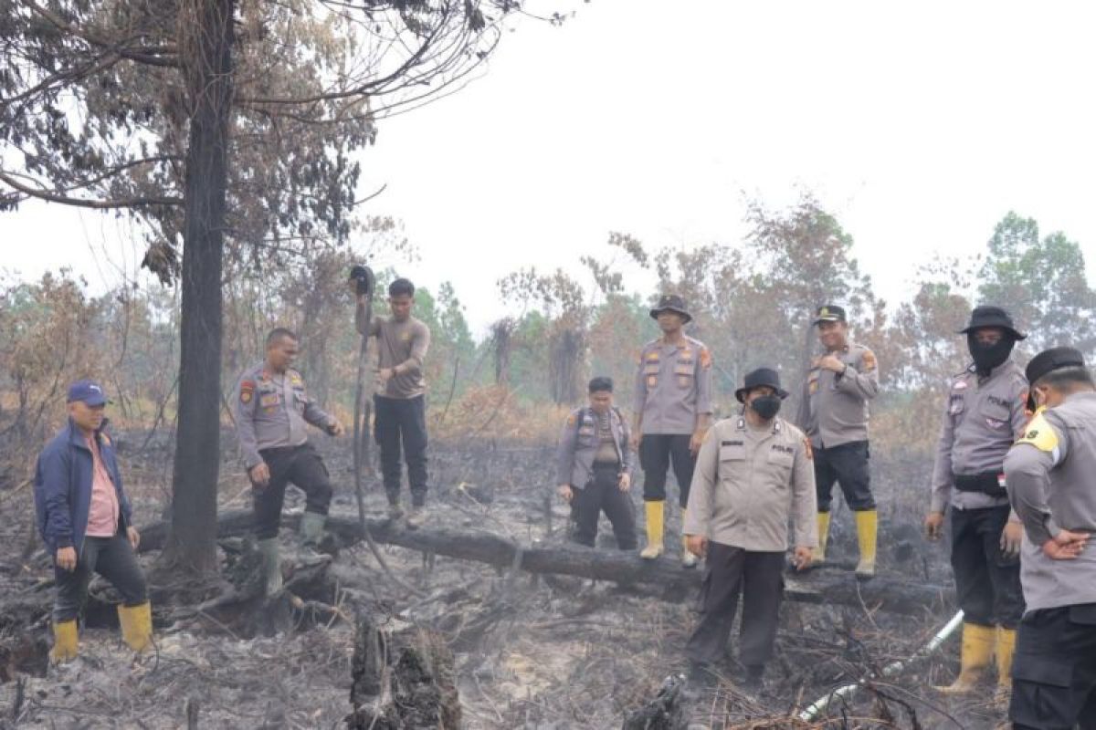 Kapolres tangani kebakaran hutan di Tapung