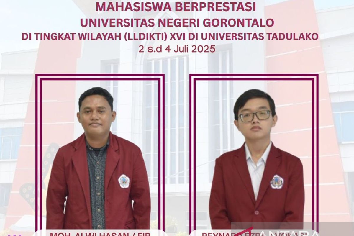 Dua mahasiswa UNG ikuti ajang Pilmapres 2025