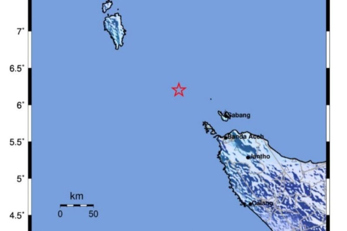 BMKG sebut gempa M5,0 di Sabang dipicu Sesar Sumatra segmen Seulimeum North