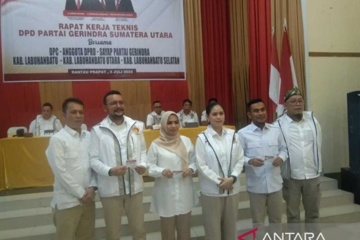 Dua kepala daerah di Sumut bergabung Partai Gerindra, ini tujuannya