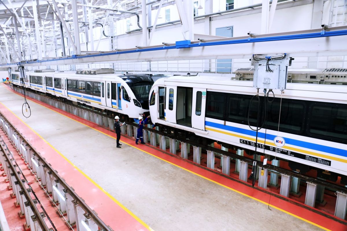 KAI Palembang-BPKARSS optimalkan perawatan rangkaian LRT