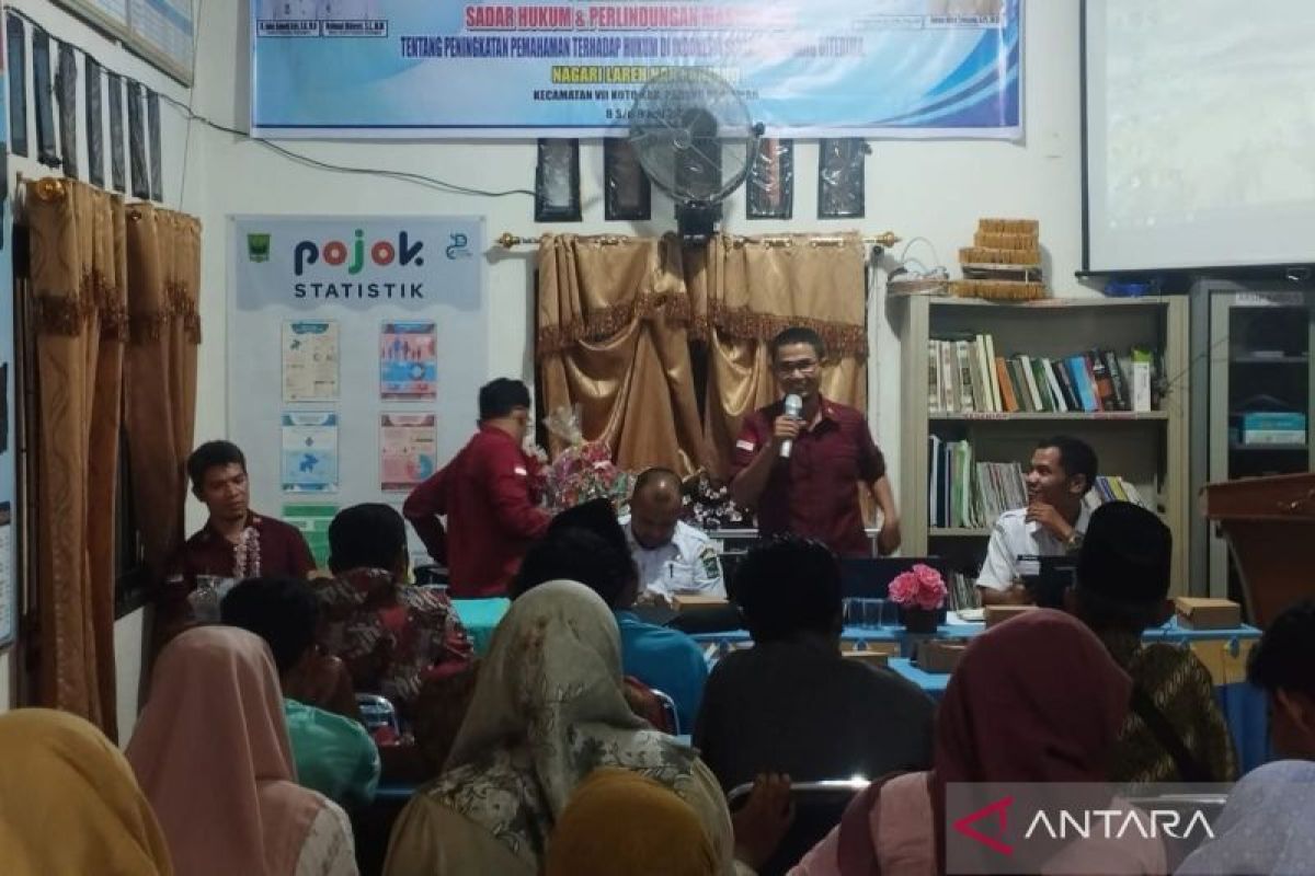Kemenkum Sumbar beri penyuluhan hukum hingga tingkat Nagari