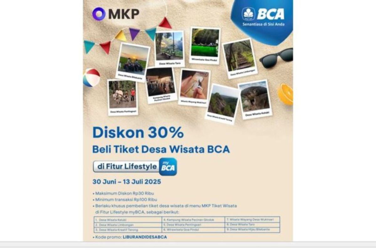 BCA sambut liburan sekolah tawarkan promo istimewa wisata Desa Bakti BCA