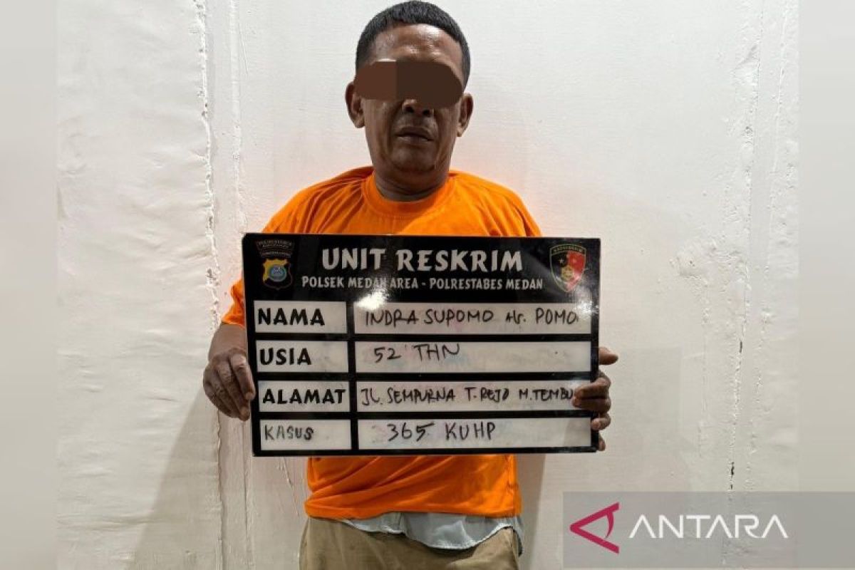 Polsek Medan Area tangkap pria rampok mertua demi bayar utang judi