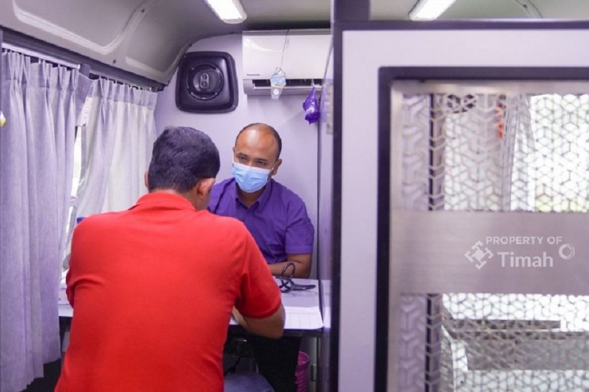 Meski hujan, warga Kundur antusias ikuti layanan kesehtan gratis PT Timah