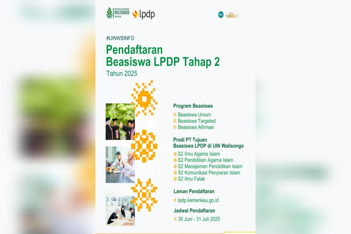 LPDP buka peluang beasiswa di UIN Walisongo, ini caranya