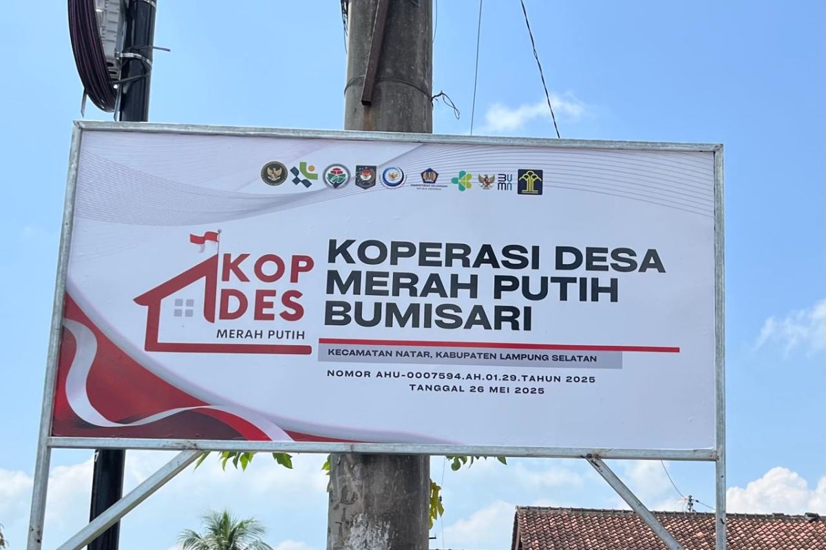 Lima Koperasi Desa Merah Putih diluncurkan 21 Juli di Lampung