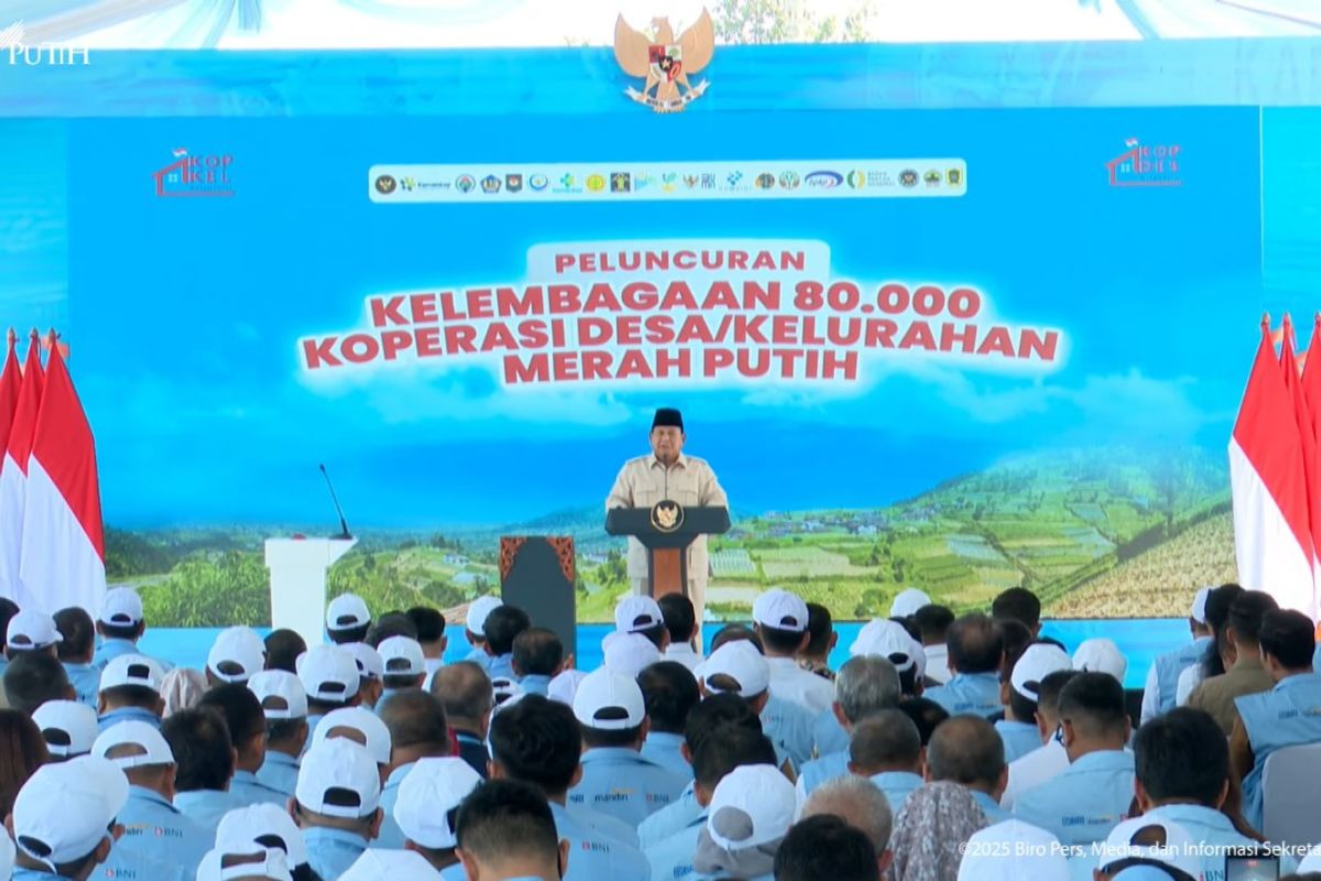 Kanwil Kemenkum Kepri ikuti peluncuran 80.081 koperasi desa/kelurahan merah putih oleh Presiden RI