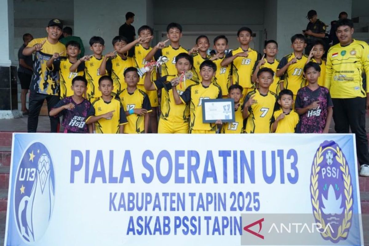 SSB PT H5B Babaris juara Soeratin U-13 Tapin usai sapu bersih