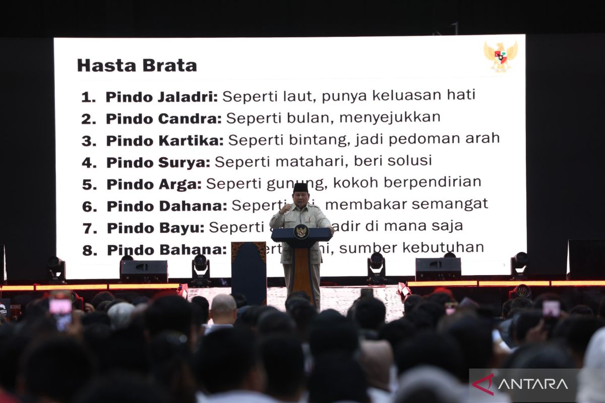 Prabowo sebut ada delapan sifat pemimpin, termasuk siap dimaki dan difitnah