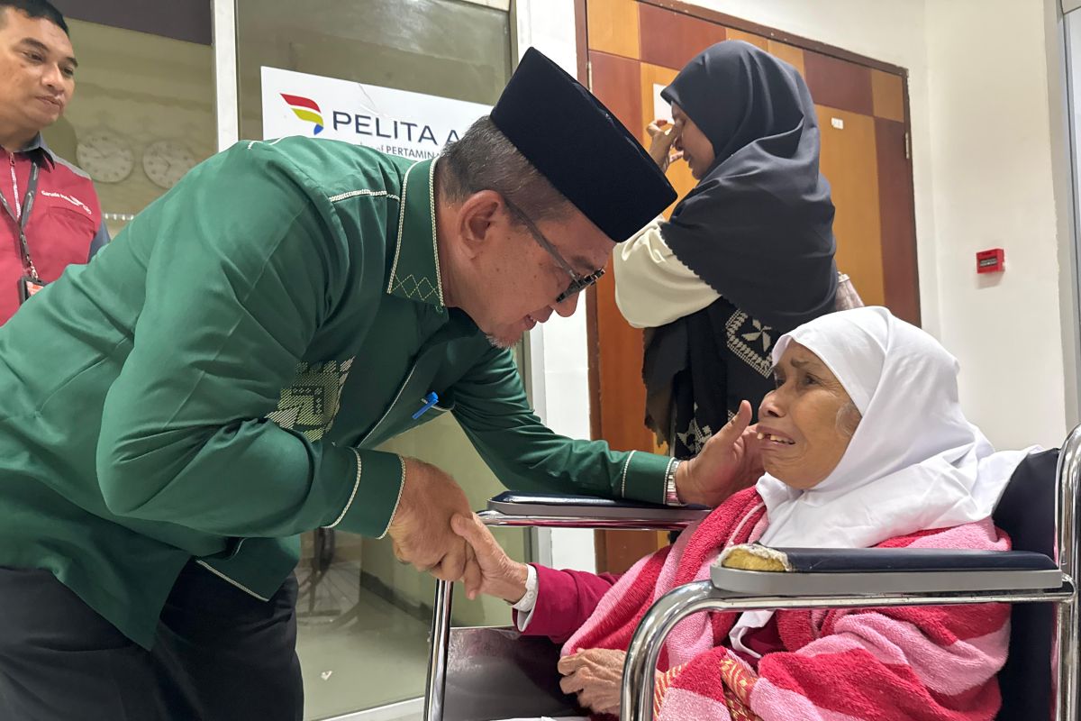 Satu haji Aceh yang dirawat di RS Makkah kembali tiba di tanah air