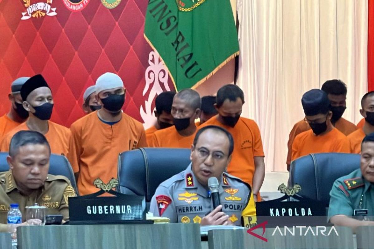 Polda Riau ringkus 29 tersangka di balik 213 hektare lahan yang terbakar