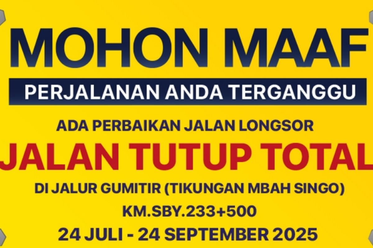 BBPJN Jatim-Bali pastikan jalur Gumitir ditutup total selama 2 bulan