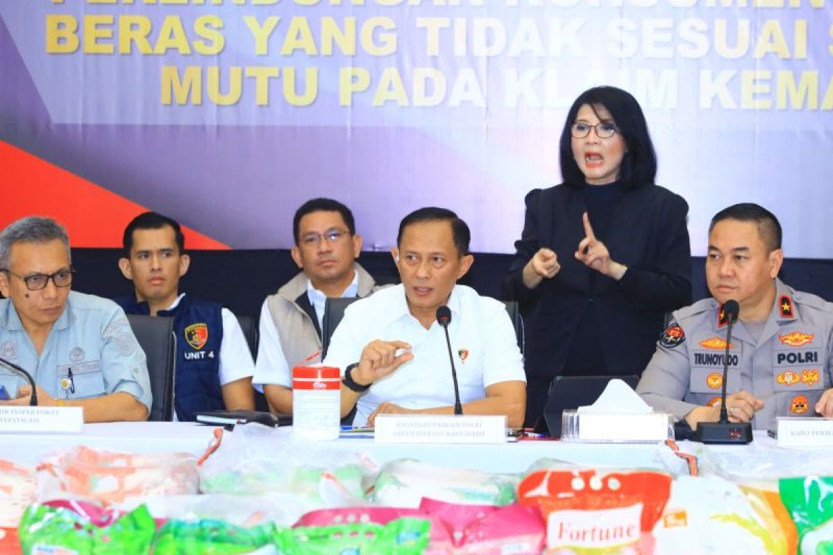 Tindak produsen beras nakal, Polri pastikan stok beras tak terganggu