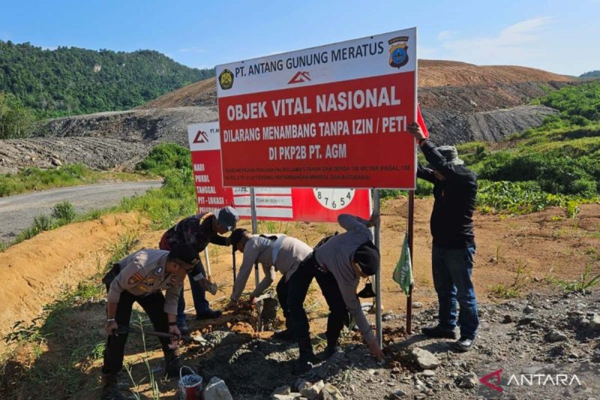 Cegah peti, PT AGM pasang papan imbauan larangan tambang tanpa izin