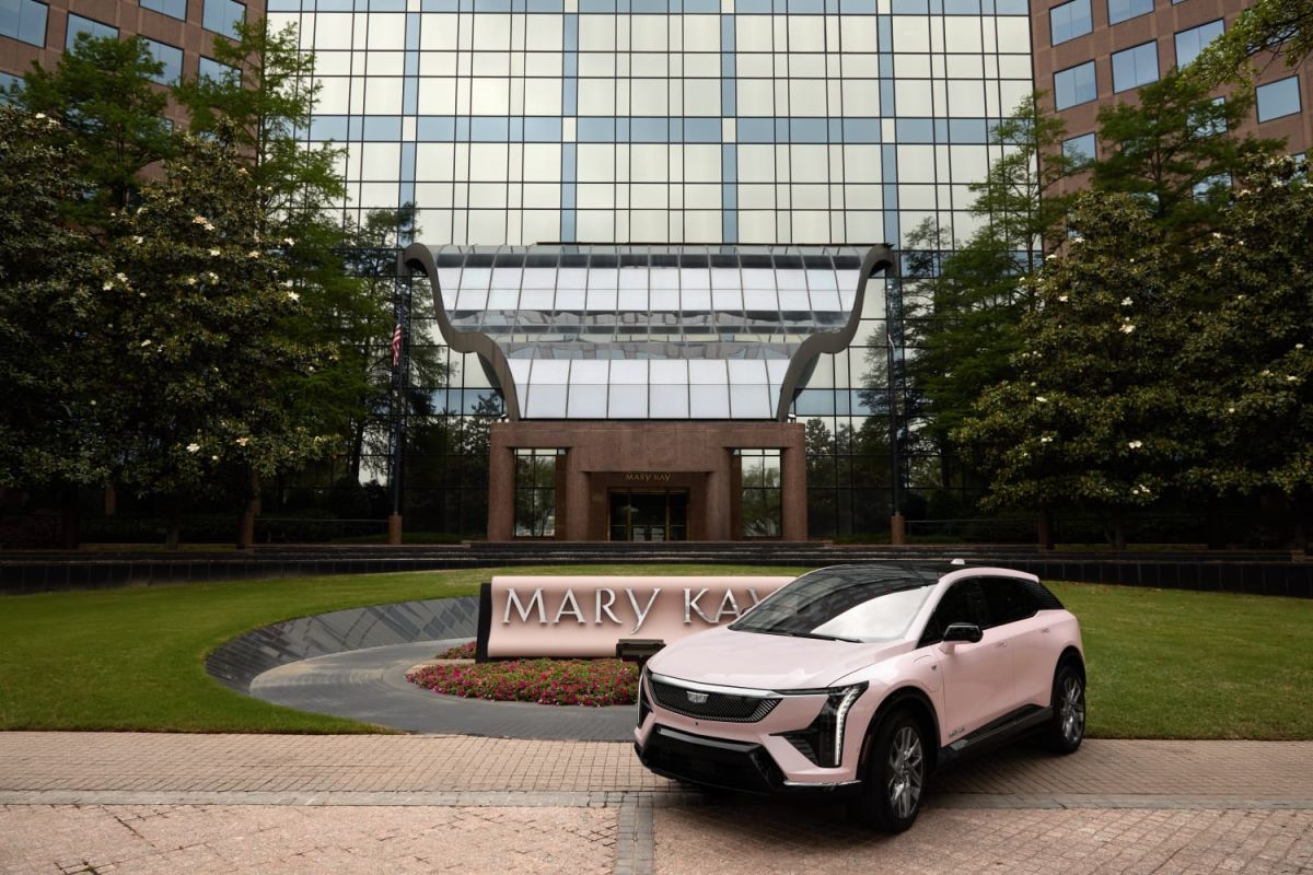 Mary Kay’s Iconic Pink Cadillac Goes Electric with the All-New OPTIQ