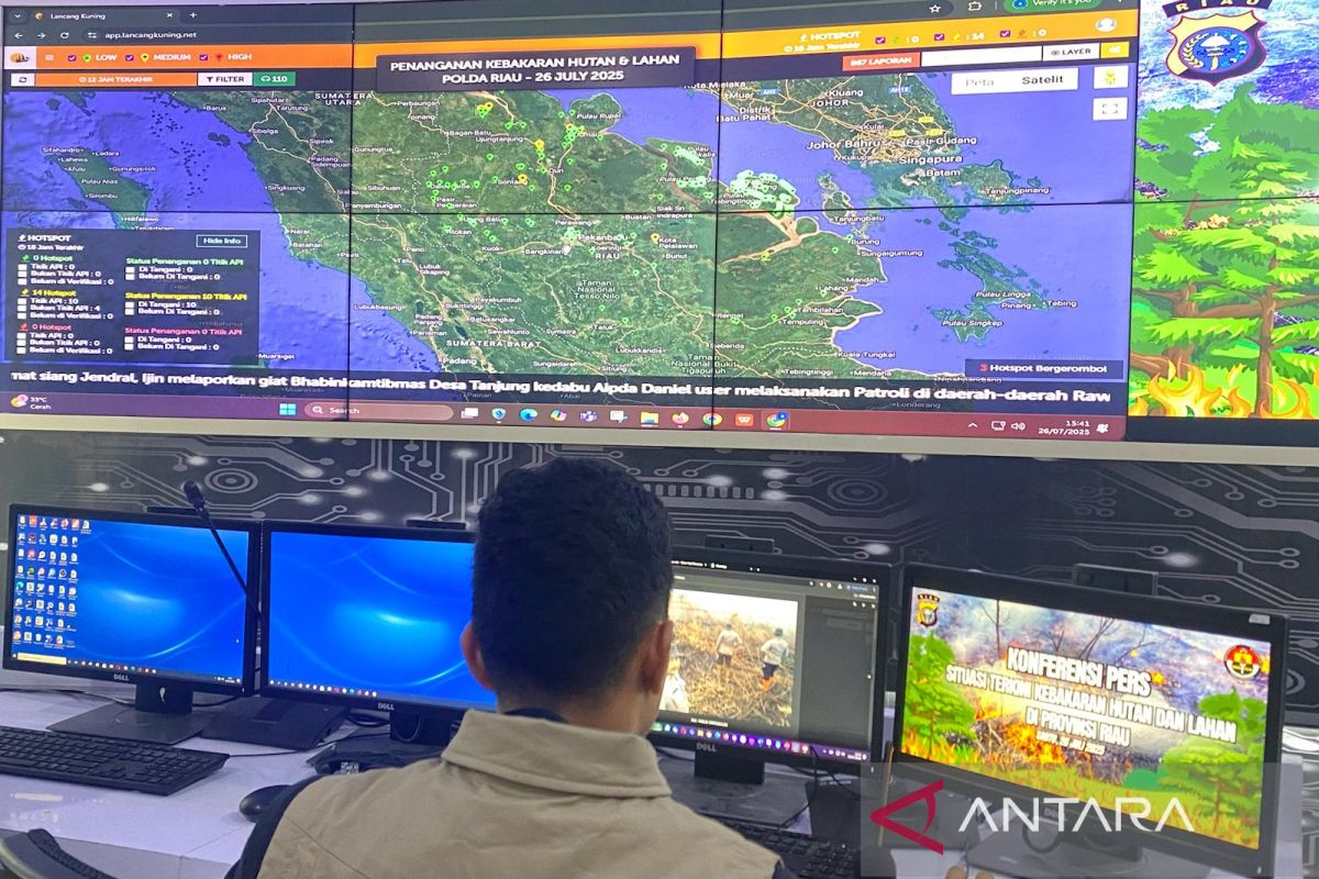 Polda Riau pasang plang larangan tanam sawit di lahan bekas terbakar