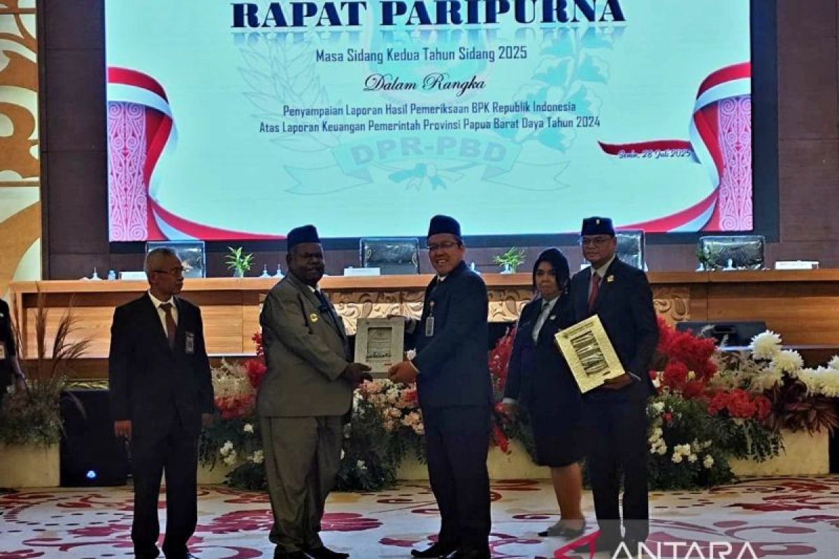 BPK beri opini WDP laporan keuangan Permprov Papua Barat Daya 2024