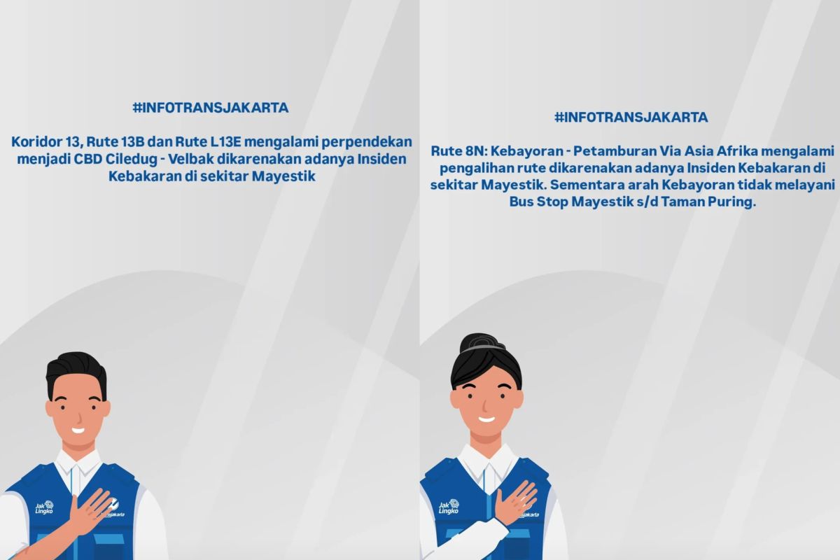 Ini rute Transjakarta yang terdampak kebakaran Taman Puring 