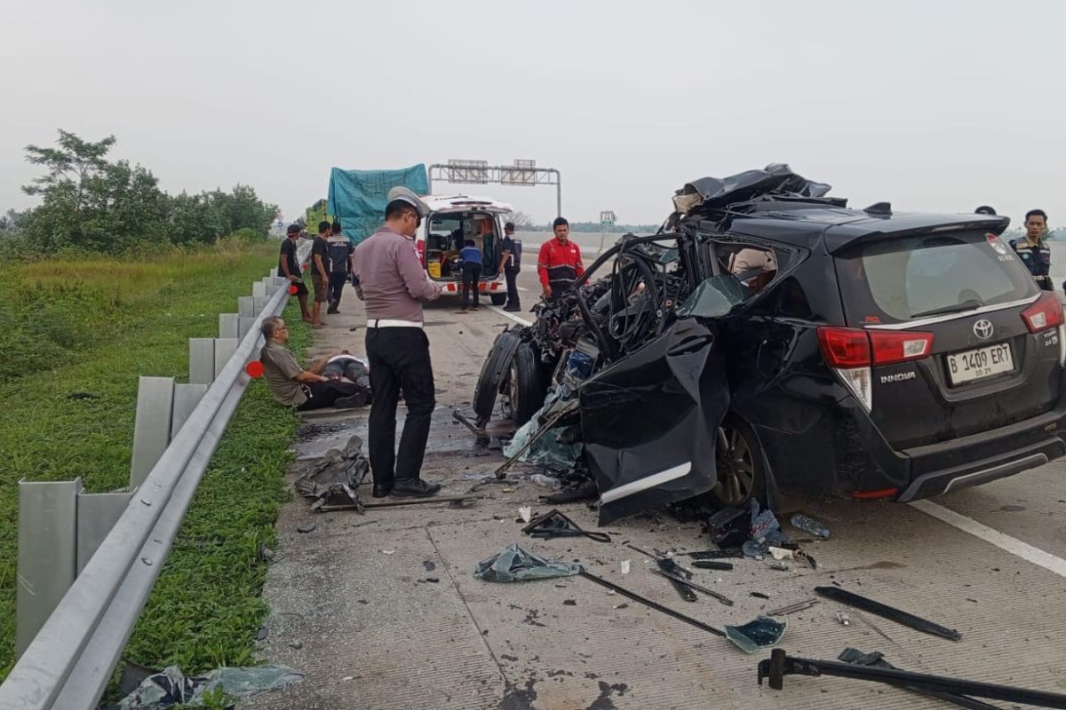 Polisi sebut kecelakaan maut di Tol Lampung akibat sopir mengantuk