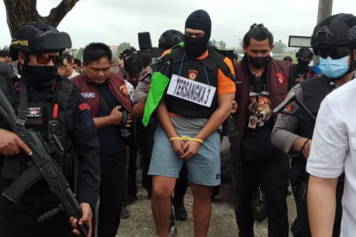 Polres Badung kawal ketat rekonstruksi penembakan WNA Australia