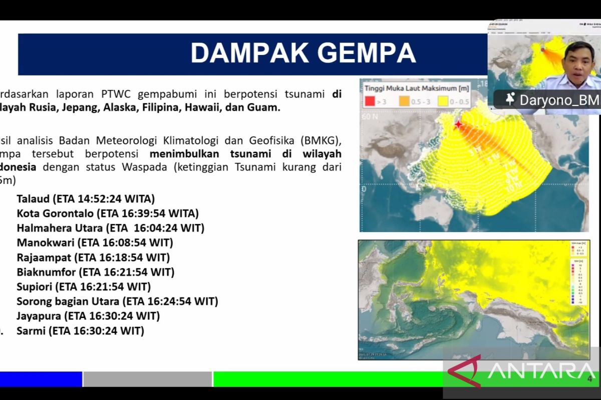BMKG ensures detailed modelling-based tsunami early warnings