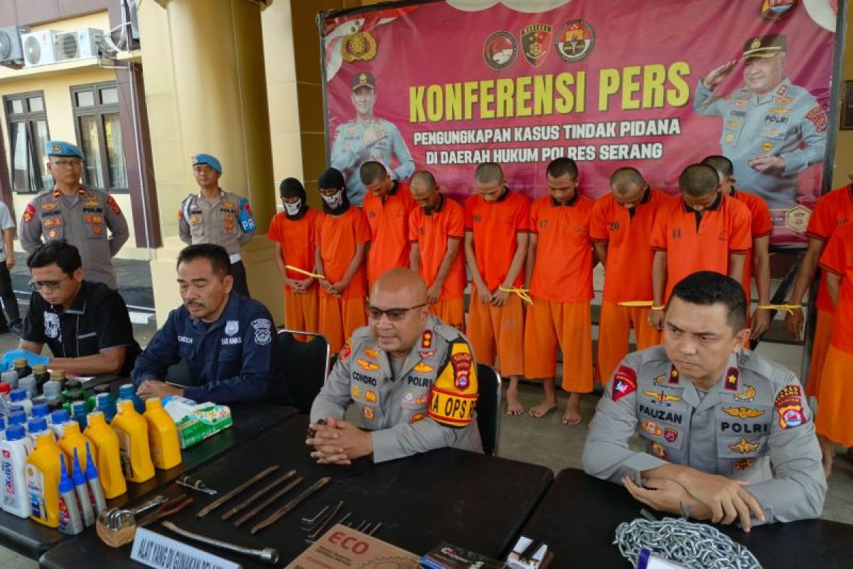 Polres Serang ringkus komplotan pembobol 30 showroom lintas provinsi
