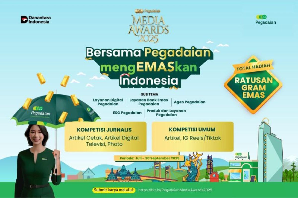 Pegadaian Media Awards kembali hadir, siap-siap rebut hadiah ratusan gram emas!