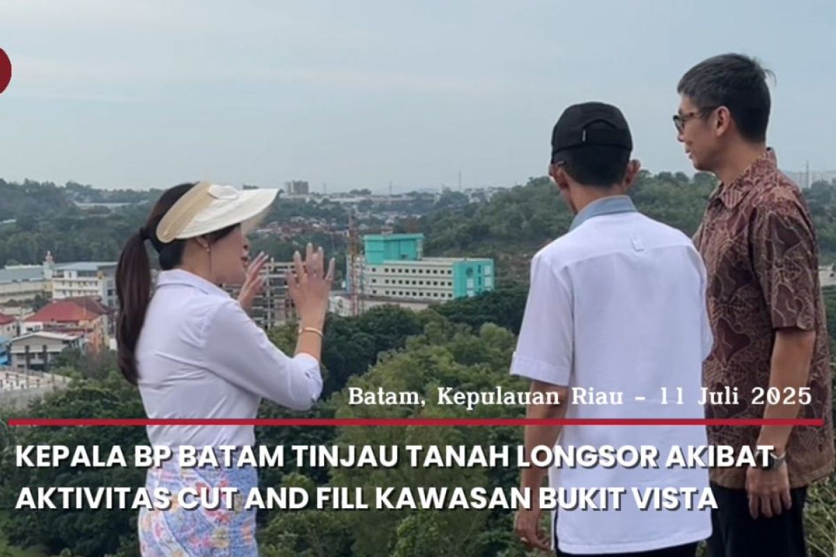Kepala BP Batam tinjau tanah longsor akibat aktivitas cut and fill kawasan Bukit Vista