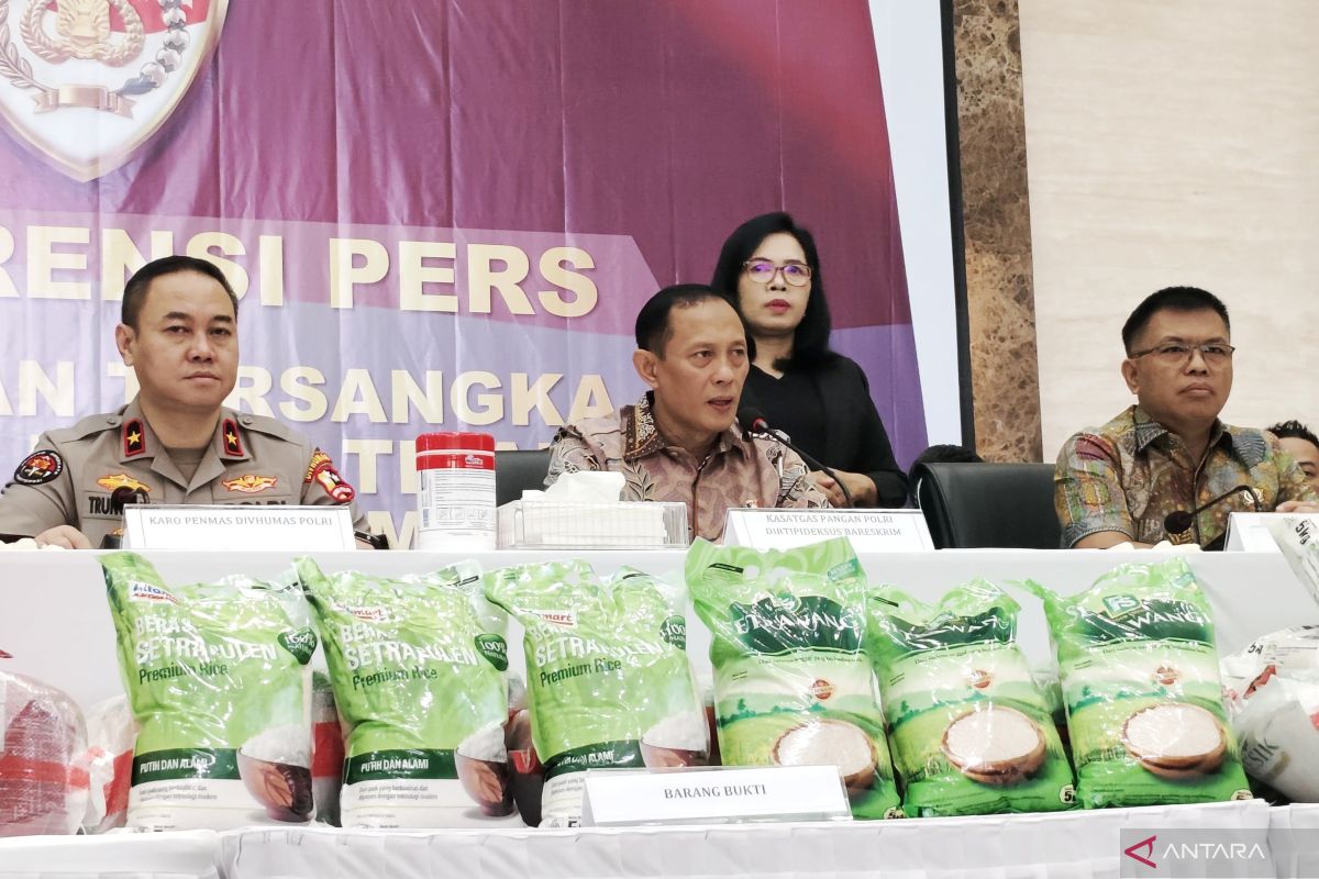Satgas Pangan Polri temukan manipulasi mutu beras oleh PT FS