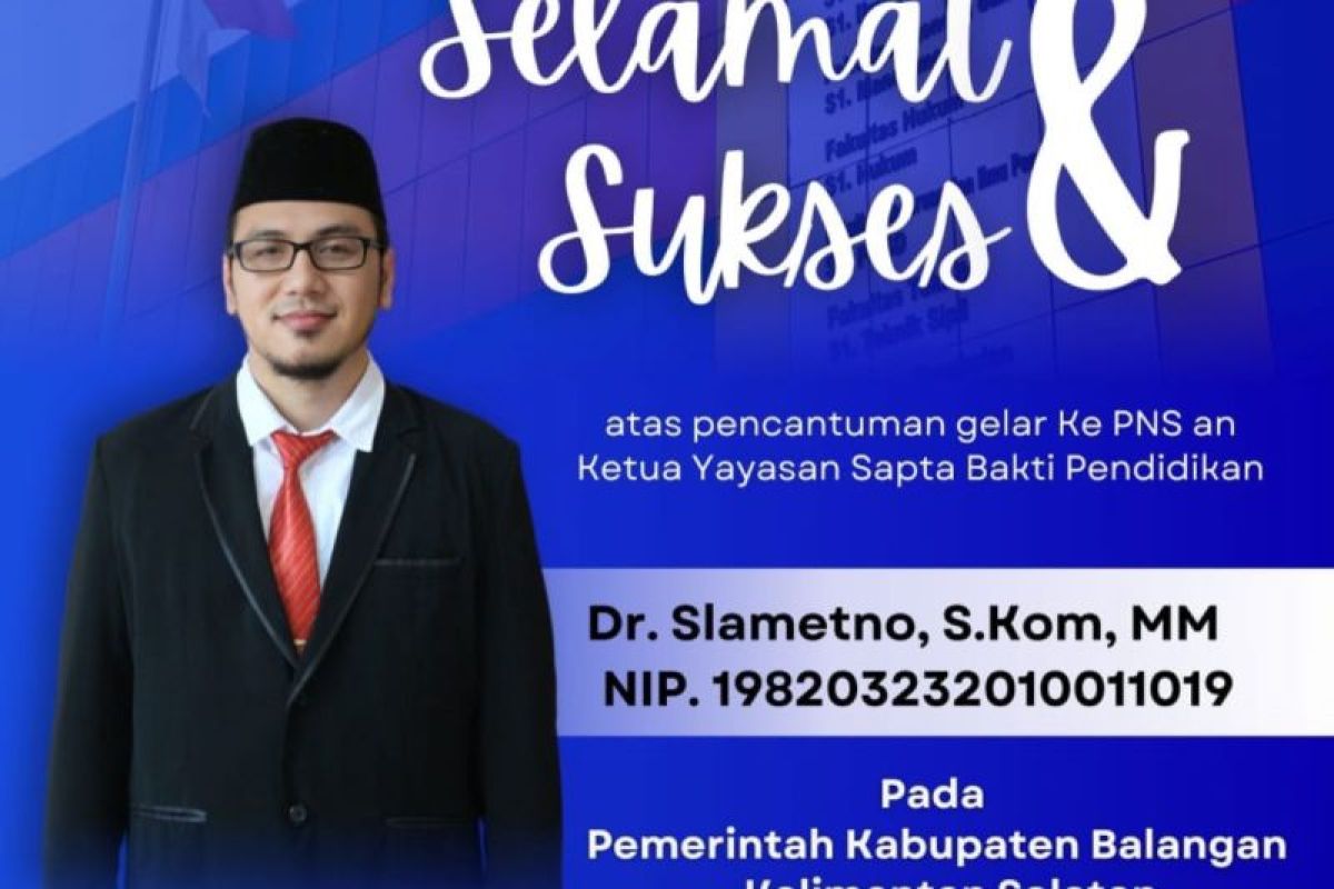 Rektor Univsm Balangan apresiasi Ketua YSBP berstatus PNS
