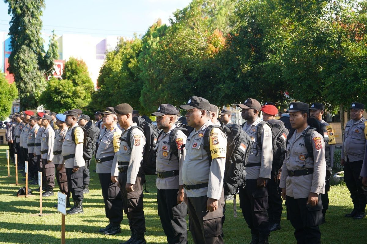 Polres Jayapura gelar apel pasukan pengamanan PSU Papua