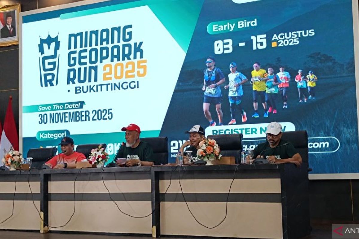 Bangun sport tourism, Pemprov Sumbar luncurkan Minang Geopark Run 2025