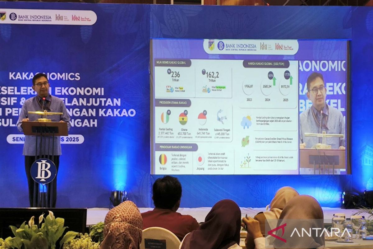 BI: Sulteng perlu manfaatkan Kakao tunjang pertumbuhan ekonomi daerah