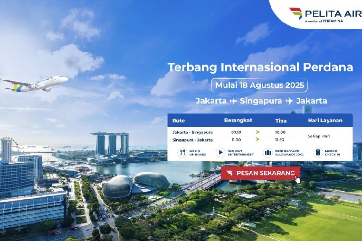 Pelita Air siap buka rute internasional perdana pada 18 Agustus