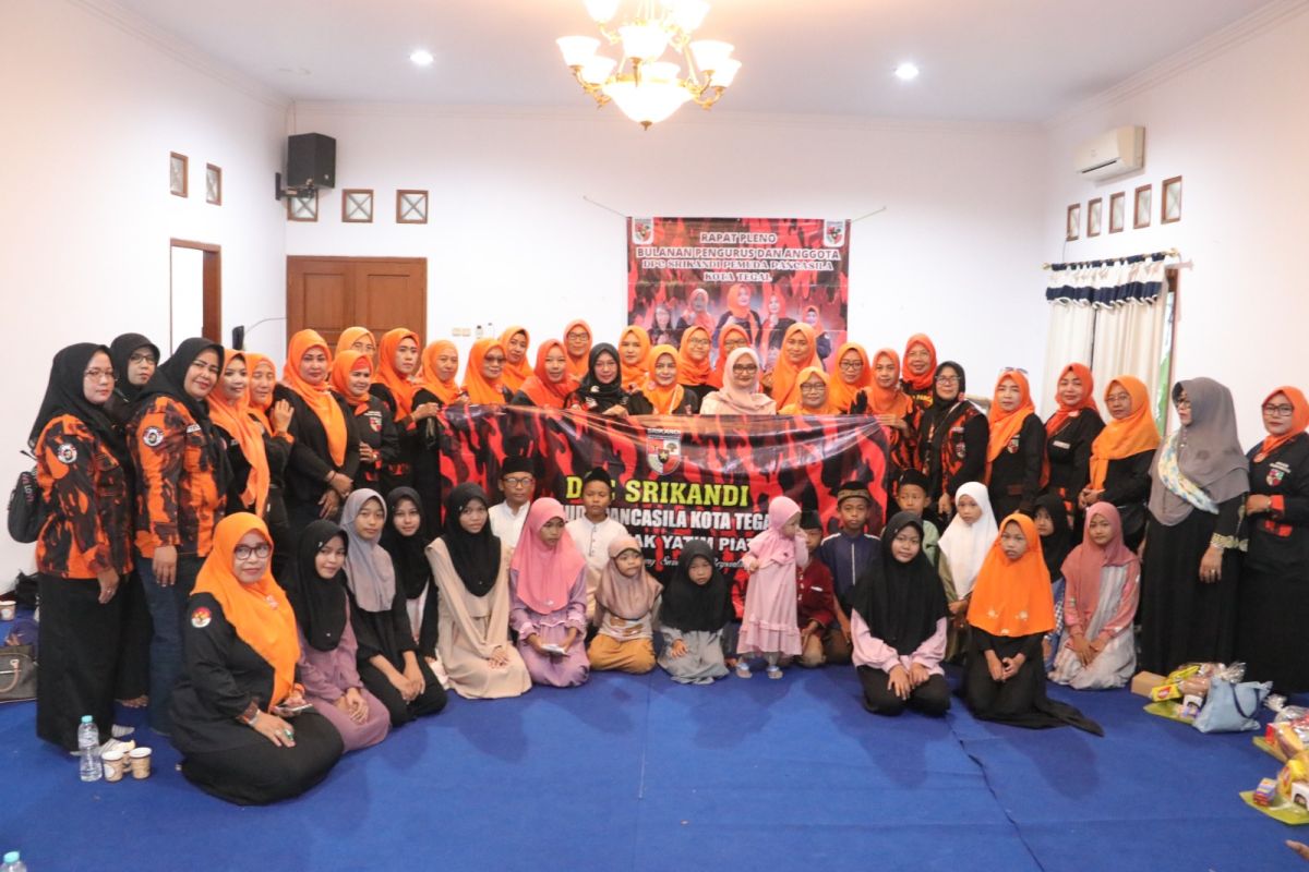 Srikandi Pemuda Pancasila dan Wawalkot Tegal santuni  yatim piatu