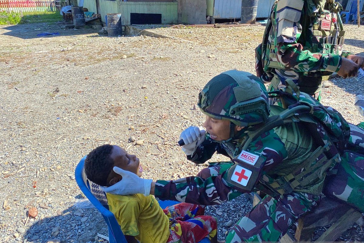 Satgas Yonif 521/DY maksimalkan CKG bagi warga pedalaman Yalimo Papeg