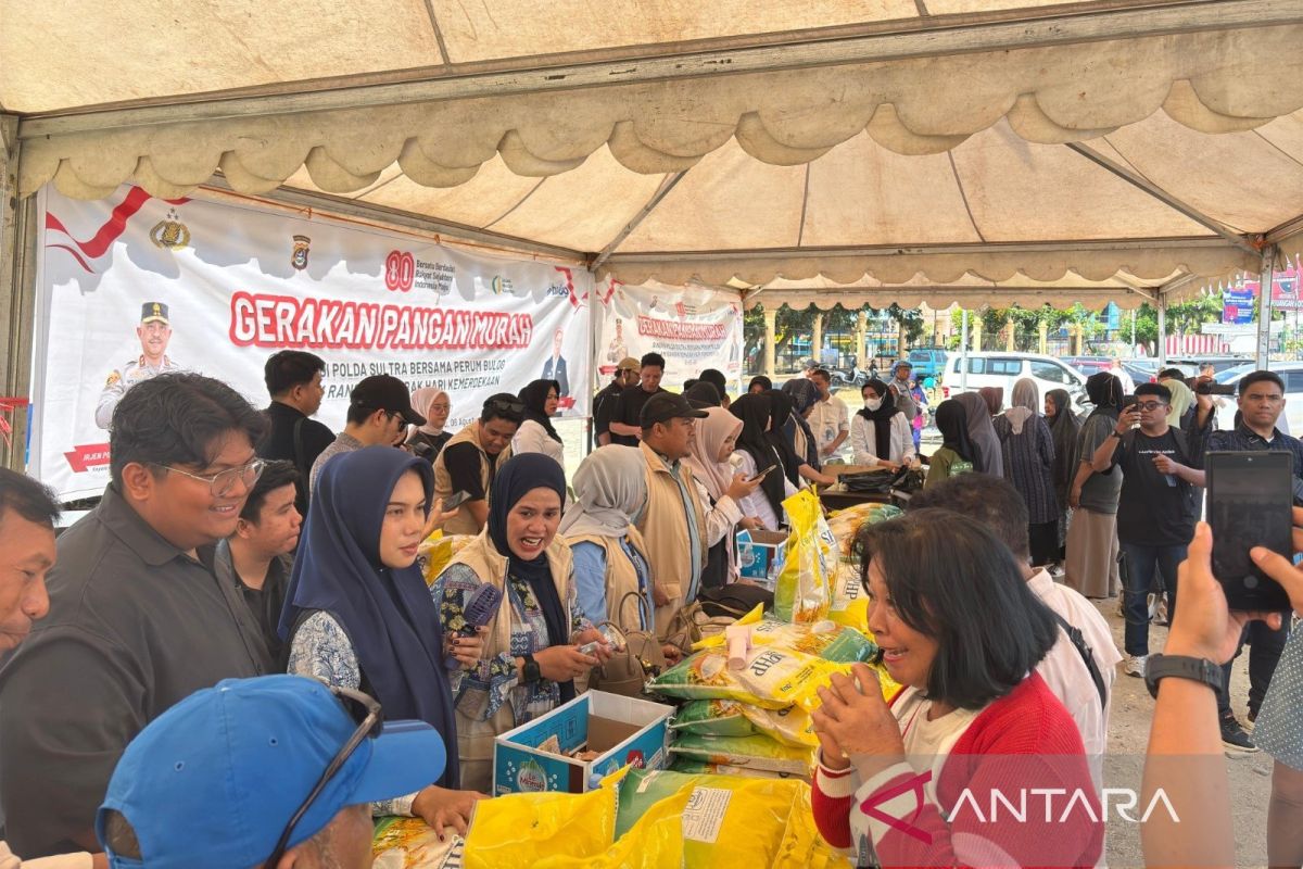 Polda Sultra siapkan 10 ton beras di pasar murah jaga stabilitas harga