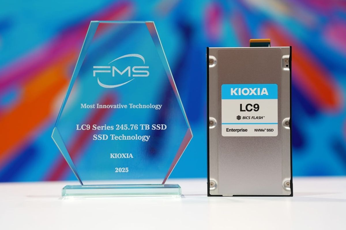 KIOXIA LC9 Series 245.76 TB Enterprise SSD with Innovative 32-die Stack Memory Named ‘Best of Show’ at FMS: the Future of Memory and Storage 2025