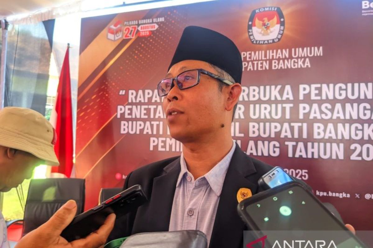 KPU Bangka bantu siapkan alat peraga kampanye Pilkada Ulang 2025