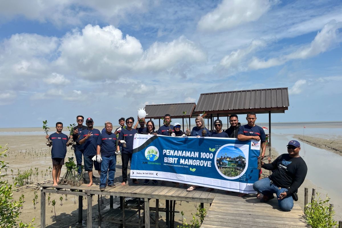 Astra Motor Kalbar Dukung Pelestarian Lingkungan dengan Tanam Pohon Mangrove