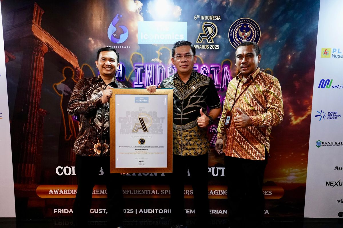 Kementerian ATR/BPN raih penghargaan Popular Government Institution 2025
