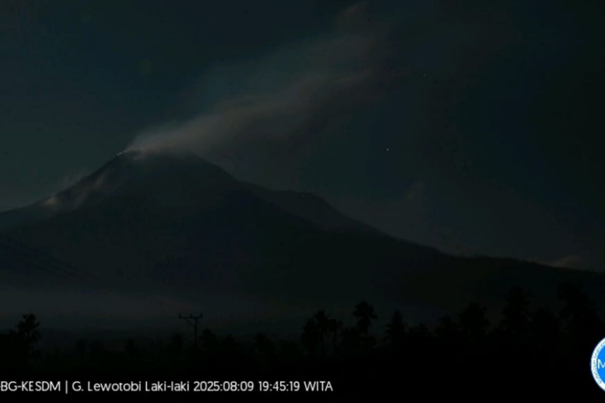 Gunung Lewotobi Laki-laki di Flotim lontarkan abu setinggi 800 meter