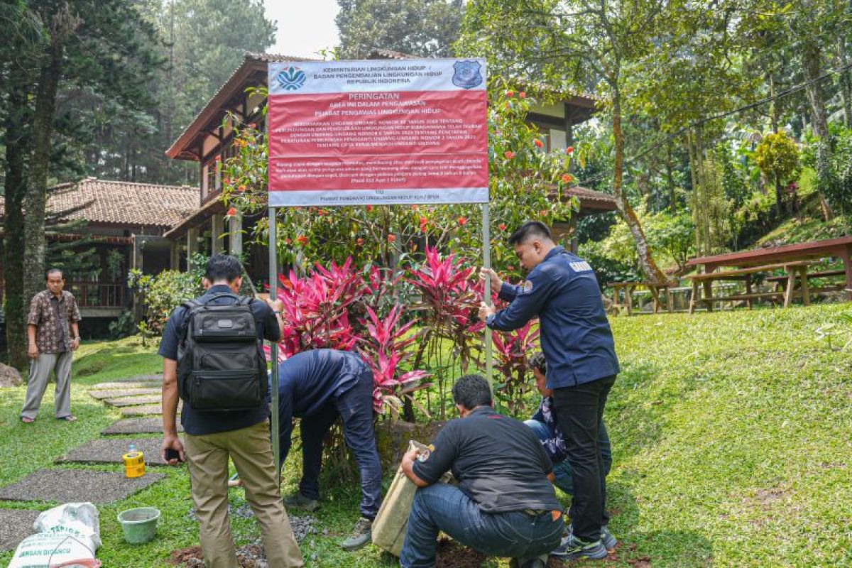 Dugaan pencemaran, KLH segel 4 hotel dan periksa 18 lainnya di Puncak
