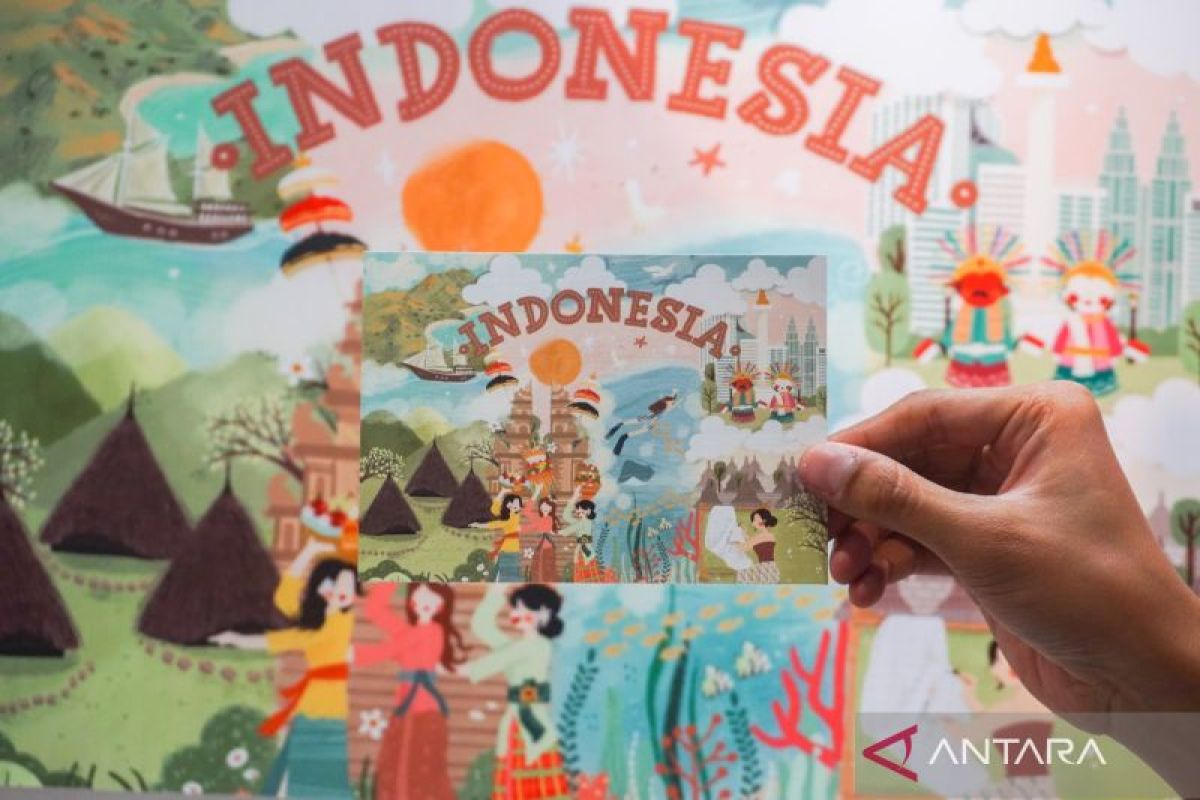 Jelang hari kemerdekaan, kartu pos harapan untuk Indonesia dipamerkan