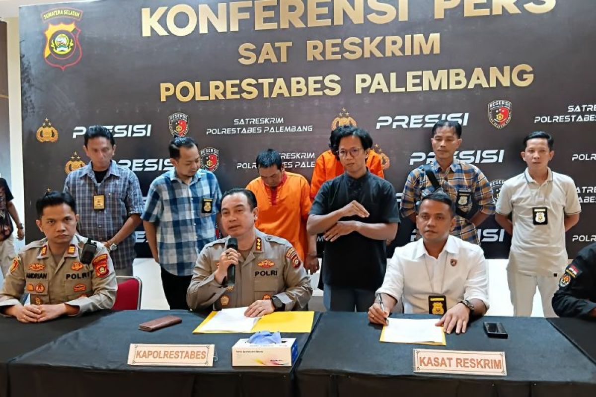 Polrestabes Palembang tangkap ayah dan anak pelaku  pembunuhan pemuda