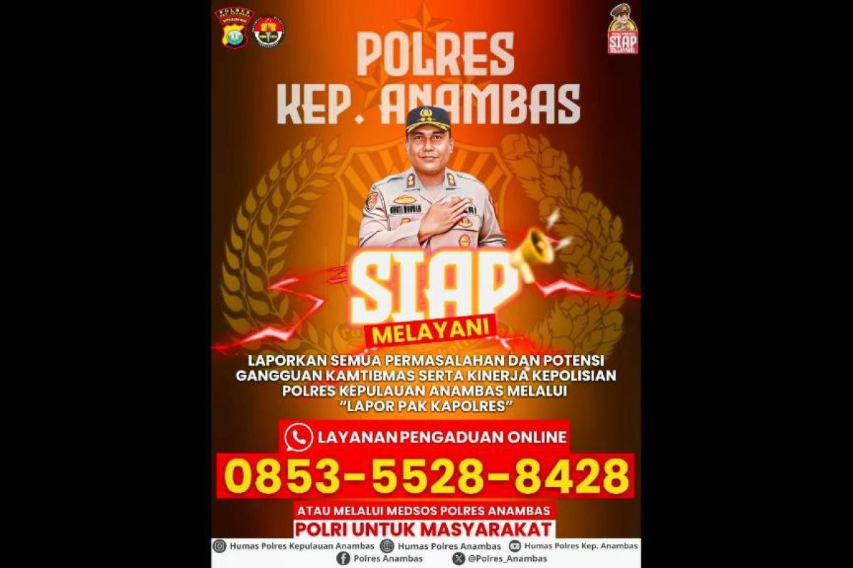 Polres Anambas tingkatkan pelayanan melalui pengaduan daring