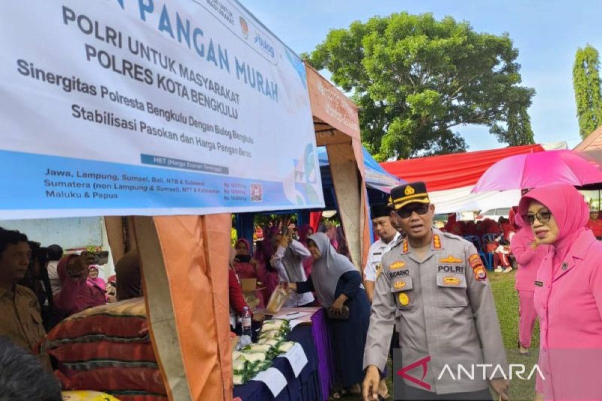Polresta Bengkulu gelar pasar murah untuk cegah beras oplosan