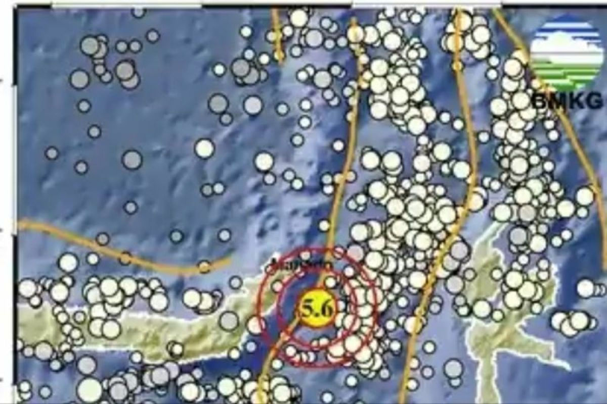 Gempa bermagnitudo 5,7 guncang Bitung Sulawesi Utara